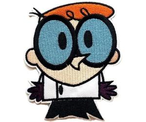 Hobbies and patch toppa termoadesiva ricamata laboratorio segreto personaggio scienziato genio fisica cartone animato da stirare o cucire decorazione zaino felpa maglia borsa giacca jeans applique