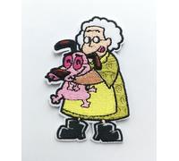 Hobbies and patch toppa termoadesiva ricamata leone cane fifone Maril personaggio coraggio da stirare o cucire decorazione zaino felpa maglia borsa giacca jeans adulto bambino