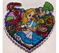 Hobbies and patch toppa termoadesiva ricamata lepre marzolina stregatto cappellaio meraviglie da stirare o cucire decorazione zaino felpa maglia borsa giacca jeans giubba applique