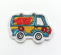Hobbies and patch toppa termoadesiva ricamata macchina machine pullmino famoso cartone animato vintage da stirare o cucire decorazione zaino felpa maglia borsa giacca jeans grembiule astuccio