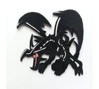 Hobbies and patch toppa termoadesiva ricamata mostro drago nero manga yu-gi da stirare o cucire decorazione zaino felpa maglia borsa giacca jeans adulto bambino