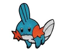 Hobbies and Patch toppa termoadesiva ricamata Mudkip mostro monster acqua catch'em water da stirare o cucire decorazione zaino maglia felpa