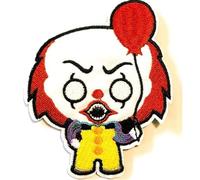 Hobbies and patch toppa termoadesiva ricamata personaggi horror IT Pennywise pagliaccio palloncino da stirare o cucire decorazione zaino felpa maglia borsa applique