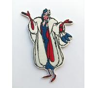 Hobbies and patch toppa termoadesiva ricamata personaggio Crudelia De Mon cartone animato da stirare o cucire decorazione zaino felpa maglia borsa giacca jeans adulto bambina