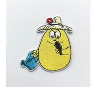Hobbies and patch toppa termoadesiva ricamata personaggio giallo a forma di pera da stirare o cucire decorazione zaino felpa maglia borsa giacca jeans grembiule bambino bambina