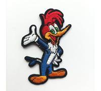 Hobbies and patch toppa termoadesiva ricamata picchio picchiarello cartone animato figura intera da stirare o cucire decorazione zaino felpa maglia borsa giacca jeans grembiule bambino
