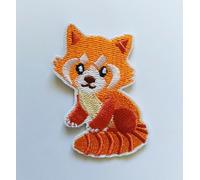 Hobbies and patch toppa termoadesiva ricamata piccola volpe animale volpino fox da stirare o cucire decorazione zaino felpa maglia borsa giacca jeans astuccio grembiule bambino bambina