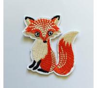 Hobbies and patch toppa termoadesiva ricamata piccola volpe furba animale volpino fox da stirare o cucire decorazione zaino felpa maglia borsa giacca jeans astuccio grembiule bambino bambina
