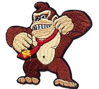Hobbies and patch toppa termoadesiva ricamata scimmia gorilla monkey donkey da stirare o cucire decorazione zaino felpa maglia borsa giacca jeans grembiule