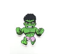 Hobbies and patch toppa termoadesiva ricamata supereroe verde forte invincibile supereroi amici da stirare o cucire decorazione zaino felpa maglia borsa giacca jeans grembiule bambino