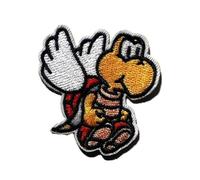 Hobbies and patch toppa termoadesiva ricamata tartaruga koopa carapace rosso Mario Luigi videogame vintage da stirare o cucire decorazione zaino felpa maglia borsa giacca jeans applique
