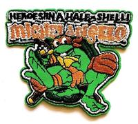 Hobbies and patch toppa termoadesiva tartarughe ninja arancione figura cartone animato da stirare o cucire decorazione zaino felpa maglia borsa giacca jeans grembiule