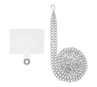 HOBBIESAY 1 set di Catena del Collo a Mani Libero per Cellulare Cordino Della Spalla Universale Platino Cinghia Del Telefono Regolabile Tracolla con Linguetta Di Fissaggio