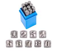 HOBBIESAY 1 set di timbri numerici da 0 a 8 in metallo, set di punzoni in acciaio per fai da te per progetti artigianali fai da te in pelle