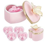 HOBBIESAY 1 spugnetta grande per il corpo e contenitore regalo di San Valentino con custodia in cristallo morbido lavabile riutilizzabile velluto viso corpo glitter bagnato asciutto trucco