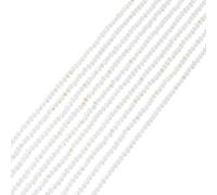 HOBBIESAY 10 fili, circa 930 pezzi, perline trasparenti in vetro da 4 mm, perline sfaccettate, filamenti di cristallo, perline glitterate, piccoli distanziatori per bracciali, collane, fori: 1 mm
