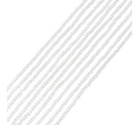 HOBBIESAY 10 fili, circa 930 pezzi, perline trasparenti in vetro da 4 mm, perline sfaccettate, perline scintillanti, piccoli distanziatori per bracciali, collane, fori: 1 mm