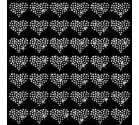 HOBBIESAY 100 adesivi a forma di cuore in cristallo, 20 x 24 mm, con motivo d'amore, trasparenti, a forma di cuore, da applicare con il ferro da stiro, per costumi e costumi