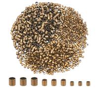 HOBBIESAY 1500 perline in ottone di 3 dimensioni, bronzo antico, rotondo, perline a crimpare, per la creazione di gioielli, foro: 1/1,5/2 mm