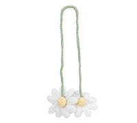 HOBBIESAY 1Pc Crochet Daisy Hanging Decorazione Estetica Fiore Auto Appeso Fascino Cotone Convallaria Majalis Ciondolo Auto Specchio Retrovisore Ciondolo per Automotive Interior Abbellimento