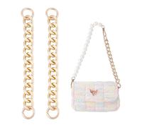 HOBBIESAY 2 catene per borse da 20 cm, catena di ricambio per borse da donna, catene dorate per borse con anello a molla per portafogli, borse, accessori decorazione