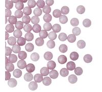 HOBBIESAY 2 fili, 94 fili di perline naturali in kunzite da 8 mm, pietre preziose rotonde naturali, fili di perline centrali forate distanziatori per ciondoli con pietre energetiche di cristallo,