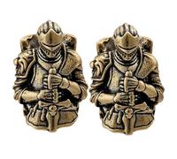 HOBBIESAY 2 pezzi EDC Paracord Perline Ciondolo Charm Ottone Europeo Cordino Perline Barba Cavaliere Guerriero Paracord Perline Ciondolo Grande Foro EDC Charm per Cordini Coltello Paracords