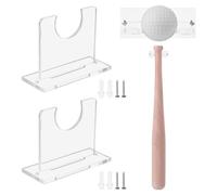 HOBBIESAY 2 pezzi in acrilico per mazza da baseball, supporto da parete per mazza da baseball, supporto verticale, organizer per racchette da softball, salvaspazio, decorazione per lo sport, per uomo