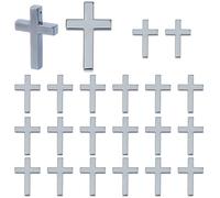 HOBBIESAY 20 ciondoli a forma di croce in ematite sintetica, ciondolo a forma di croce, per la creazione di gioielli, fai da te, per collane, bracciali