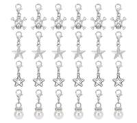 HOBBIESAY 24 ciondoli a forma di teschio e stella, in 4 stili, stile punk, decorazioni per scarpe, con clip, per lacci delle scarpe, accessori fai da te per scarpe da ginnastica, zaini, cappelli, lega