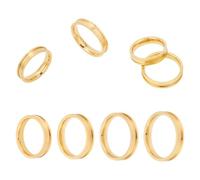 HOBBIESAY 4 pezzi di anelli grezzi in oro 16-19 mm in acciaio inox, anelli grezzi, rotondi, vuoti, per uomini di gioielli, donne, regalo fai da te