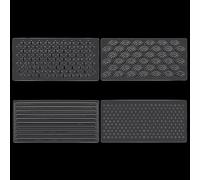 HOBBIESAY 4 stencil personalizzati in acrilico trasparente Sashiko, 10 x 20 cm, modello per ricamo, strumento per trapuntatura, stencil da disegno, per trapuntatura a mano e ricamo