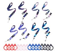 HOBBIESAY 4 Stile Anti Perdita Cordino 16 Pezzi Anello In Silicone Cordino Cordino Cordini Colorati Per Chiavi Porta Documenti Protezione Per Targhe Del Nome Piccoli Oggetti, Poliestere