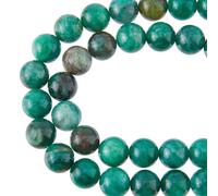 HOBBIESAY 49 pz 1 fili di Perline di Quarzo Smeraldo Naturale Fili Distanziatori Rotondi Perline Sfuse per Donne Perline di Smeraldo Naturale Verde Eleganti Perline di Pietre Preziose per Fai Da Te