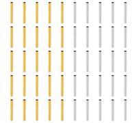 HOBBIESAY 50 tubi di misurazione a colonna, 4 mm, perle tubolari dorate, 2 colori, accessori per tubi tondi, perline distanziali per la creazione di gioielli, foro: 3,5 mm