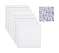 HOBBIESAY 8 fogli di tessuto da ricamo lavabile via 20,5 x 20 cm bianco stampabile stabilizzatore per cucito a mano solubile in acqua tessuto da ricamo stabilizzatore per ricamo a mano per cucire