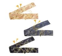 HOBBIESAY Borsa per spada, 3 pezzi, 1,3 m di lunghezza, custodia per il trasporto di spada in seta sintetica Katana Borsa per spada Borsa per spada in panno di seta per riporre spade