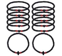 HOBBIESAY Corda di preghiera intrecciata a mano greco cristiano ortodosso, 12 pezzi, corda di preghiera greca, protezione per auto, perline protestanti, regalo decorativo benedetto, Misura unica