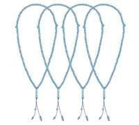 HOBBIESAY Rosario con 99 perline per preghiera musulmana, con incisione di Allah Muhammad e Misbaha Tasbeeh, rosario blu da 8 mm, regalo religioso musulmano per meditazione e culto del Ramadan