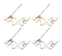 HOBBIESAY Set di 4 collane vuote a farfalla, per donne, con ciondoli a forma di farfalla, in oro e argento, in acciaio inox, 25,98 pollici, con farfalle da 12,5 x 20 mm e 6 x 10 mm