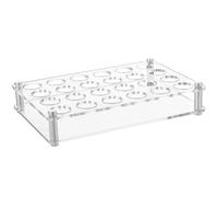 HOBBIESAY Supporto per bicchierini da liquore in acrilico con 24 fori, per bicchieri, tequila, bicchieri, bicchierini da shot, vassoio per bar, whisky, base in ferro, per feste, club, collezione di