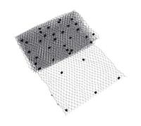 HOBBIESAY Velo a rete da 1,82 m con fascia per capelli, velo con piccola palla, velo da donna, velo da sposa, gabbia per uccelli, decorazione per cappelli, colore nero, per donne, copricapo da sposa,