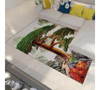 HOBBOY 80 x 120 cm Tappeti Dipinti Orientali Huangshan Accoglienti Fiori di Pino Tappetini Lavabili a pelo corto per soggiorno Camera da letto Ufficio