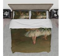 HOBBOY Set di copripiumino per biancheria da letto di alta qualità 3 pezzi Copripiumino comodo con cerniera 2 federe Cravatte Due ballerini sul palco di Edgar Degas 220x240 cm