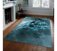HOBBOY Tappeto lavabile 50x80cm Tifono Gothic Beach Ingresso interno Tappeto sottile Ocean Ghost Scheletri Stampa Slitta Antiscivolo per cucina Tappeti a teschio blu