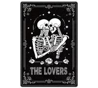 Hobbspring 1 targa vintage in metallo 20 x 30 cm, retro ferro gotico, effetto ruggine, The Loves Skull Poster per casa, ufficio, cucina, bar, soggiorno, San Valentino, decorazione da parete