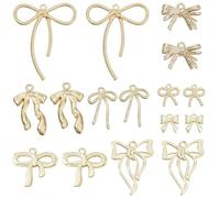 Hobbspring 32 Pezzi Pendenti Oro Fiocco 8 Stili Lega di Metallo Grande Dolce Pendente A Fiocco Elegante Pendente A Papillon Grande Nodo Pendente Per La Fabbricazione di Gioielli Collane