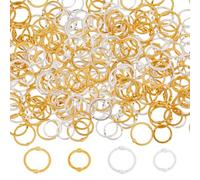 Hobbspring 600 cornici circolari per perline in 2 colori, cornice rotonda in lega, perline distanziatrici 10,5 mm, 13 mm, rotonde con doppio foro per la creazione di gioielli