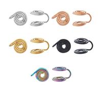 Hobbspring Orecchini a Pressione per Cheloidi - 5 Paia in Acciaio Inossidabile, a Spirale, Non Forati, in Metallo Regolabili per Uomini e Donne, 5 Colori