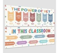 Hobbspring Poster Inspirational Banner con scritta in lingua tedesca "Die Kraft des noch Noch Board und Wanddekoration für SchulLehrer Interessant Ich bin bin einzigartig ig Pedagogische Poster